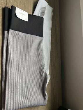 aerie Ribbed High-Waist Leggings in Black and Light Gray